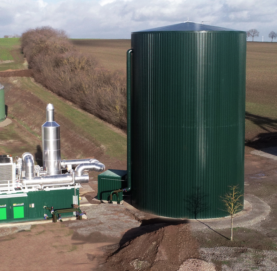 Referenz-Projekt - Hans van Bebber - Biogasanlage Borgentreich - Grosser Pufferspeicher