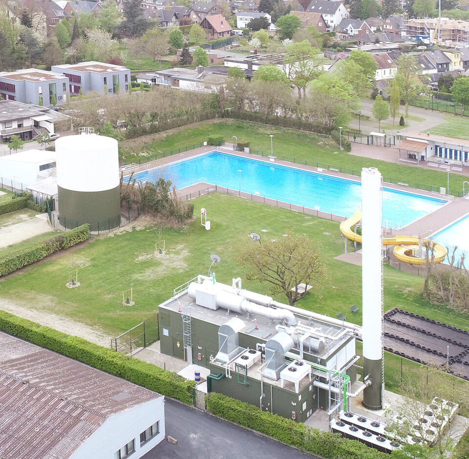 Referenz - Projekt - Hans van Bebber - Grosser - Pufferspeicher - Waermespeicher - Freibad Kevelaer - Biogasanlage von Schloss Wissen
